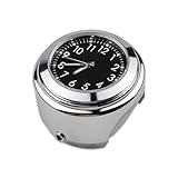 DYOUen Motorrad Lenkeruhr Quarz Motorradlenker Uhr Universal Zeitplan Fahrrad Chrom...