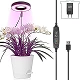 Pflanzenlampe LED, Vollspektrum Pflanzenlicht für Zimmerpflanzen, Höhenverstellbares...