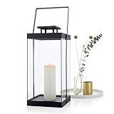 blomus -FINCA- Laterne L aus pulverbeschichtetem Metall, Windlicht, exklusive Optik,...