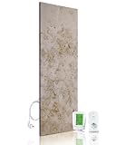 Marwona Infrarotheizung Jura Silver 420 Watt – Marmorheizung mit Thermostat und...