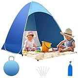 LOVICVKEM Strandmuschel Pop Up Strandzelt, UV Schutz, UPF 50+ Strandzelt, Zelt für 2-3...