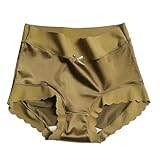 Unterhosen Damen Damen-Höschen aus Premium-Satin-Eisseide mit hoher Taille. Nahtlose...