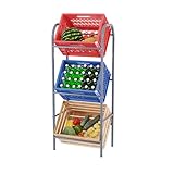 TroniTechnik® Getränkekistenregal 3 Kisten Getränkeregal Kistenregal 3...