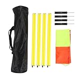 Fußballfeld-Eckfahnen-Set, Fußball mit Stangen Zur Grenzmarkierung, Fußball-Flaggen-Set...