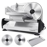 200Watt Elektrischer Allesschneider Edelstahl - Verstellbare Küchenmaschine 0...