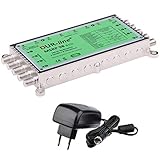 DUR-line MSRP 9/8 eco + Netzteil - Multischalter für 2 Satelliten/8 Teilnehmer - Geringe...