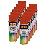 Kwasny 12X Belton Spectral RAL Lackspray Lack Spray Spraylack Rotorange Hochglanz RAL 2001...