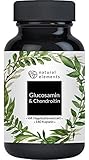 Glucosamin & Chondroitin hochdosiert - 180 Kapseln mit natürlichem Vitamin C -...