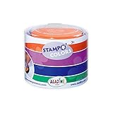 Aladine 3085150 Stampo Colors Karneval, 4 Stempelkissen, grün/blau/violett/orange