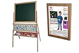 Eichhorn - Magnet Standtafel, Kindertafel mit 48 Magnetbuchstaben, 10 Kreiden und Schwamm,...