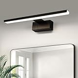 Homefire Spiegellampe LED Spiegelleuchte Bad - 40CM Badezimmer Schwarz Badlampe...