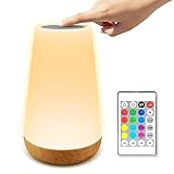 Hyted Nachttischlampe Nachtlicht Touch Dimmbar mit Speicherfunktion, LED...