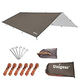 Unigear Regen-Abdeckplane, Tarp Rain Fly, Zeltdach, wasserdicht, Wanderschutz, faltbar,...