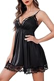 Avidlove Negligee Damen Sexy Schlafkleid Set Spitze Babydoll V-Ausschnitt Kleid Cami...