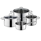 Silit Alicante Topfset Induktion 4-teilig, Kochtopf Set mit Glasdeckel,...