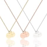 NOVA – Personalisierte Kette mit Gravur 2x 10mm Plättchen Anhänger mit Namen...