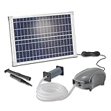 Solar Teichbelüfter PowerStone Professional - 25W Solarmodul 500 l/h Luft - extragroßes...