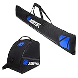 AUMTISC Skitasche Set Skisack &Skischuhtasche Längenverstellbare Bis 200 cm...