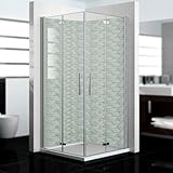 Dedeco 2x Premium Bad Duschrückwand mit Motiv: Fliesen Skandi V9, 90x200cm mit UV-Lack...