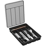 Lifewit Besteckkasten für Schubladen mit Deckel, 23,5 x 32,3 cm Küchenutensilien...
