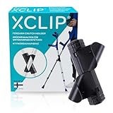 XCLIP Unterarm Krückenhalter für runde Gehstöcke mit 64-72 mm Umfang, X-förmiges...