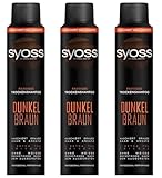 3x Syoss Farbiges Trockenshampoo Dunkelbraun Trockenshampoo ohne Rückstände zur...