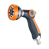 GRIFEMA GE1303 Gartenbrause, Handbrause Garten-Spritzpistolen, 8 Bewässerungsmuster,...