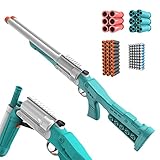 Double Barrel Soft Bullet Shot Gun Toy Foam Blaster mit Shell Ejection, 2 in 1...