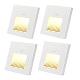4x 1,5W LED Treppenlicht mit bewegungsmelder Warmweiß 3000K LED...