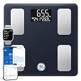 GE Körperfettwaage Smart mit Körperfett, BMI Personenwaage mit Großem Display Hoher...