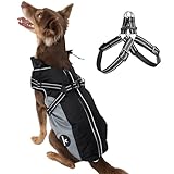 DOGOPAL Regenmantel Hund mit Integriertem Geschirr – Wasserdichter...