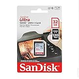 SanDisk Ultra 32GB SDHC Memory Card, up to 100MB/s, Class 10, Black/Grey