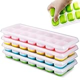 Eiswürfelform Silikon, 4er Pack Eiswürfelbehälter Mit Deckel, Quadratische...