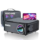 Beamer, Full HD 1080P 1200 ANSI Lumen Beamer 5G WiFi Bluetooth Beamer Heimkino 4K...