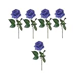 Cabilock 5 Stück Künstliche Rosen Realistische Kunstblumen Kunstpflanzen Künstliche...