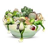 ARTGUTS 3 Stück Blumentopf Hänger Frösche Deko Figuren,Hängende Frösche Gartendeko...