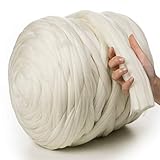 MeriWoolArt XXL Merino Wolle – 100% Schurwolle, Extra Dickes Filzgarn (4–5...