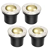 Herrselsam Bodeneinbaustrahler Aussen Led Runde 4er set Led Bodenstrahler...