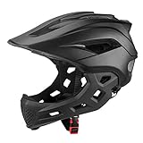 Full Face Bikes Helm, 2-in-1 für BMX mit Abnehmbarem Kinnschutz, Größen für 5-10...