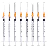 ZLLOO 1ml/cc Luer Lock Mit 25Ga/1 'Kunststoffrohr (100 Beutel), Separat Verpackt