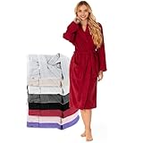 Twinzen Bademantel Damen - 100% Baumwolle (350g/m²) OEKO-TEX® Zertifiziert -...