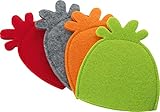 Fackelmann Eierwärmer, Eiwärmer aus Filz, Osterdeko für Frühstückseier (Farbe: Rot,...