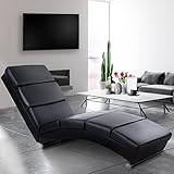 MIADOMODO® Relaxliege-Ergonomisch, Gepolstert, 154x51x73cm, Kunstleder-Wohnzimmer...