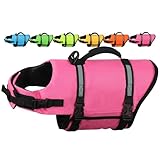 AMZNOVA Rip Stop Hundeschwimmweste, Schwimmweste Hund für Bootfahren, Auftrieb...