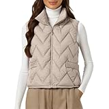 Generisch Steppweste Damen Leicht Daunenweste Ärmellose Weste Winter Sportweste Warm...