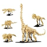 4-in-1-Dinosaurier-Skelett-Bausatz – 1221 Teile T-Rex, Stegosaurus-Bausatz,...