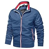 TACVASEN Bomberjacke Herren Sommer Laufjacke Herren Running Jacke Atmungsaktiv College...