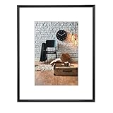 Hama Bilderrahmen Sevilla DIN A3 (29,7x42 cm) (Fotorahmen mit Papier-Passepartout 18x24...