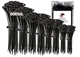 Kabelbinder Set 800 Stück Schwarz aus Nylon, Premium Qualität, Größe...