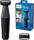 Philips Bodygroom Series 3000 Wasserfester Bodygroomer (Modell BG3010/15), Schwarz